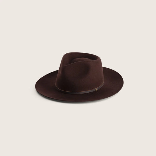 Coffee coloured hat with dark brown band