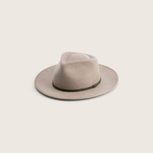 Load image into Gallery viewer, Cream coloured hat with brown band
