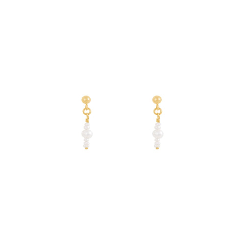 Gold & freshwater pearl earrings