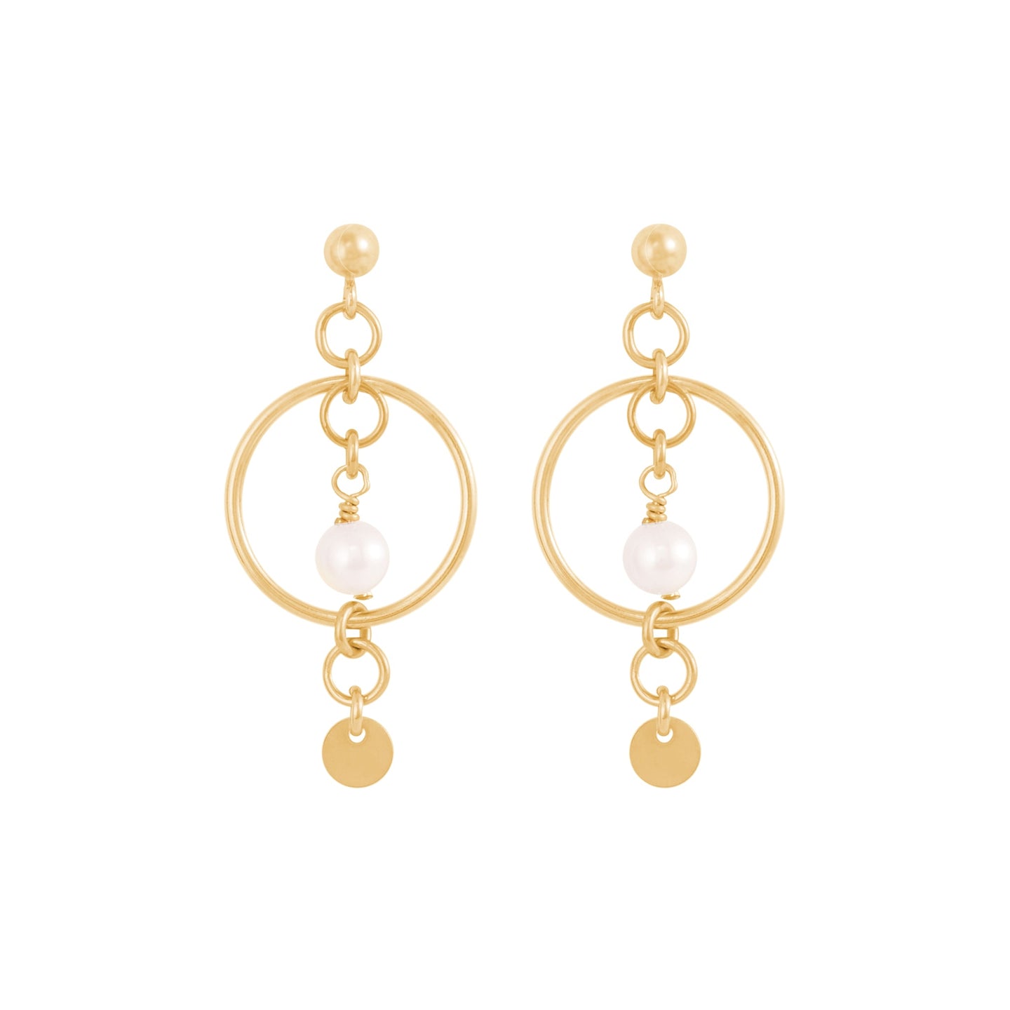 Gold & Freshwater Pearl earrings