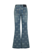 Load image into Gallery viewer, Low waist denim flare jeans
