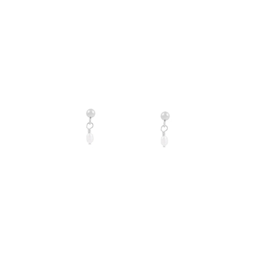 Silver & freshwater pearl earrings