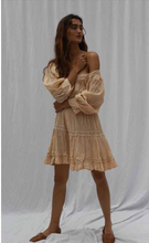 Load image into Gallery viewer, Model wearing almond mini dress
