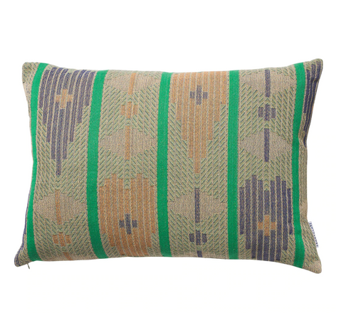 Geometric seasonal coloured cushion