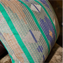 Load image into Gallery viewer, Geometric seasonal coloured cushion up close
