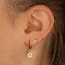 Load image into Gallery viewer, S531G - Tiny Sunflower Studs Gold
